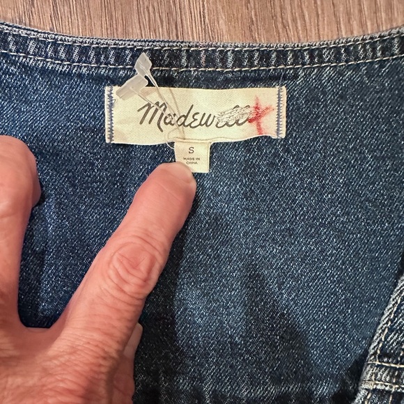 MADEWELL SMALL WOMENS Denim Jumpsuit with Front Zipper - Picture 6 of 12